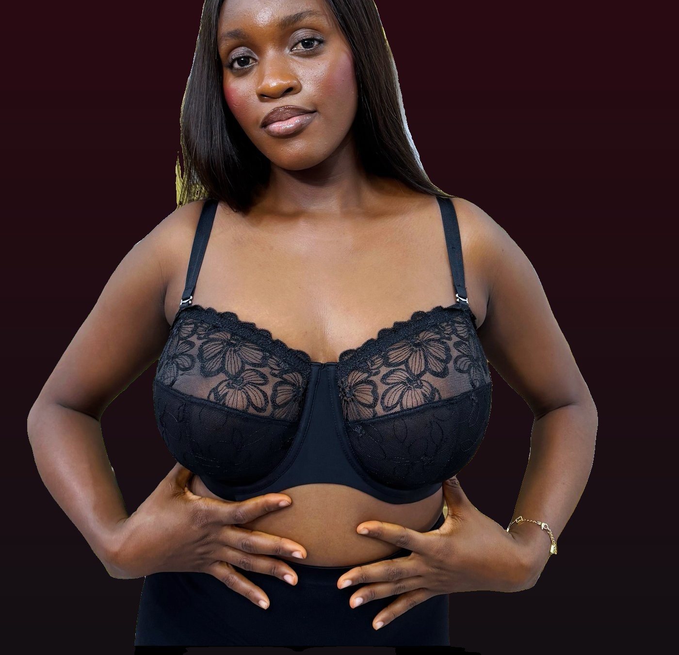 Black lace full cup — Rubies Lingerie